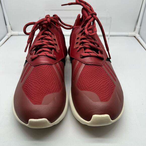 Adidas Shoes Mens 13 Tubular Running Trainers Red Maroon Black B35642 - Picture 4 of 8
